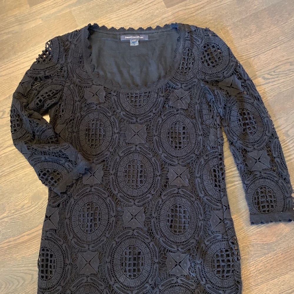 French Connection Black Lace Dress